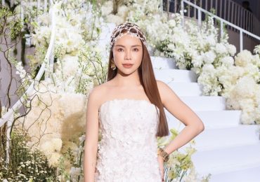 Trà Ngọc Hằng khoe outfit độc đáo trong show thời trang váy cưới
