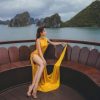 Lê Hoàng Phương khoe sắc vóc giữa kỳ quan thế giới