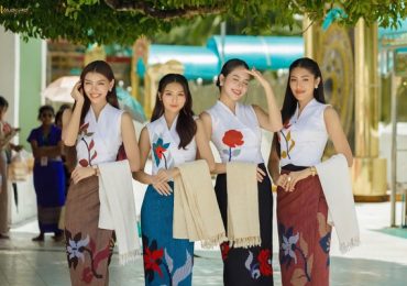 Hoa hậu Thanh Thuỷ diện trang phục truyền thống, trải nghiệm văn hoá Myanmar