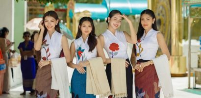 Hoa hậu Thanh Thuỷ diện trang phục truyền thống, trải nghiệm văn hoá Myanmar
