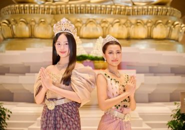 Hoa hậu Thanh Thủy xúc động khi lần đầu khoác trang phục truyền thống Cambodia