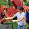 Dàn người đẹp đến Thái Nguyên vệ sinh trường học, khắc phục hậu quả sau bão