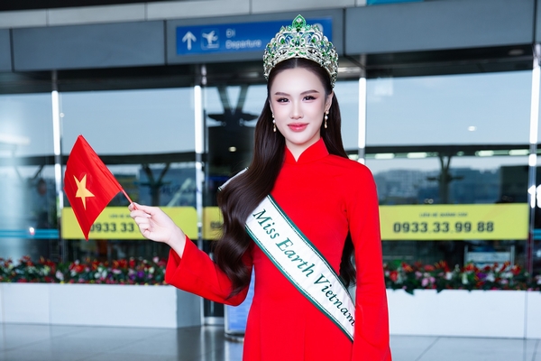 Trịnh Mỹ Anh khởi hành đến Philippines, thi Miss Earth 2025