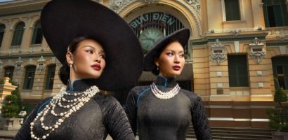 Top 2 Miss Cosmo 2024 hóa ‘Cô Ba Sài Gòn’ giữa Bưu điện Thành phố