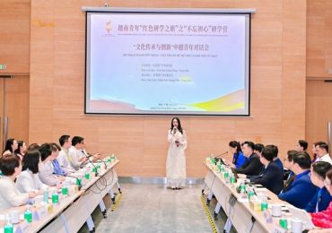 Hoa hậu Thanh Thuỷ phát biểu tại hành trình đỏ 2026 ở Trung Quốc