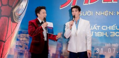 Võ Điền Gia Huy và Trần Ngọc Vàng check-in tại premiere Người Nhện