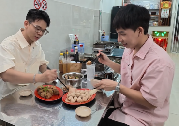 Nam Khánh và Kan Hy khám phá quán lẩu tam tinh gia truyền tại TP HCM